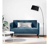 vidaXL Divano Divanetto Blu 111 cm in Velluto