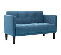 vidaXL Divano 2 posti Divanetto 111 cm in velluto Blu