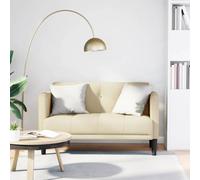 vidaXL Divano Divanetto Crema 111 cm in Tessuto