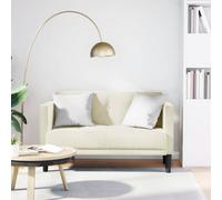 vidaXL Divano Divanetto Crema 111 cm in Velluto