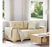 vidaXL Divano Divanetto Crema 140 cm in Tessuto