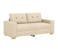 vidaXL Divano Divanetto Crema 140 cm in Tessuto, divanetto, divano, divano, divano a 2 posti, divano, divano a incandalco, divano imbottito