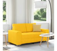 vidaXL Divano Divanetto Giallo Chiaro 120cm Tessuto di Velluto a Coste
