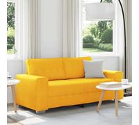 vidaXL Divano Divanetto Giallo Chiaro 140cm Tessuto di Velluto a Coste