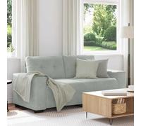 vidaXL Divano Divanetto Grigio Chiaro 180x77x82 cm in Velluto