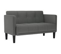 vidaXL Divano Divanetto Grigio Scuro 111 cm in Tessuto, divanetto, Divano, Divano, Divano a 2 posti, Divano, Divano a incandalco, Divano Imbottito