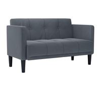 vidaXL Divano Divanetto Grigio Scuro 111 cm in Velluto, divanetto, Divano, Divano, Divano a 2 posti, Divano, Divano divanetto, Divano Imbottito