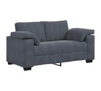 vidaXL Divano Divanetto Grigio Scuro 120 cm in Velluto, divanetto, divano, divano, divano a 2 posti, divano, divano a incandato, divano imbottito