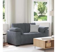 vidaXL Divano Divanetto Grigio Scuro 160x77x82 cm in Velluto