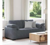 vidaXL Divano Divanetto Grigio Scuro 140 cm in Velluto, divanetto, divano, divano, divano a 2 posti, divano, divano a incandato, divano imbottito