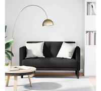vidaXL Divano Divanetto Nero 111 cm in Tessuto, divanetto, Divano, Divano, Divano a 2 posti, Divano, Divano a incandalco, Divano Imbottito, Salotto