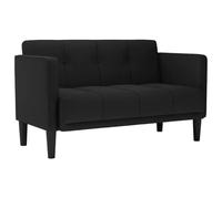 vidaXL Divano Divanetto Nero 111 cm in Tessuto, divanetto, Divano, Divano, Divano a 2 posti, Divano, Divano a incandalco, Divano Imbottito, Salotto