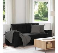vidaXL Divano Divanetto Nero 140 cm in Velluto
