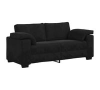 vidaXL Divano 2 Posti Divano Velluto Nero Divano Moderno Salotto/Camera Da Letto