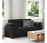 vidaXL Divano Divanetto Nero 180x77x82 cm in Velluto