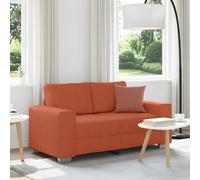 vidaXL Divano Divanetto Rosso Arancione 160x77x82 cm Tessuto Velluto a Coste