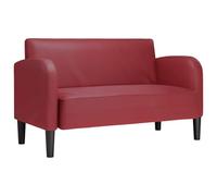 vidaXL Divano Divanetto Rosso Vino 110 cm in Similpelle