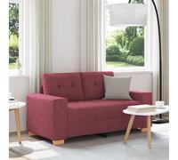 vidaXL Divano Divanetto Rosso Vino 120 cm in Tessuto
