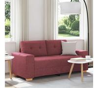 vidaXL Divano Divanetto Rosso Vino 140 cm in Tessuto