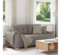 vidaXL Divano Divanetto Tortora 140 cm in Tessuto