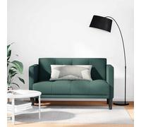 vidaXL Divano Divanetto Verde Scuro 111 cm in Tessuto, divanetto, Divano, Divano, Divano a 2 posti, Divano, Divano a incandalco, Divano Imbottito