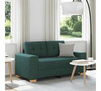vidaXL Divano Divanetto Verde Scuro 120 cm in Tessuto