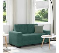 vidaXL Divano Divanetto Verde Scuro 120 cm Velluto