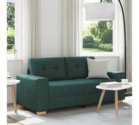 vidaXL Divano Divanetto Verde Scuro 140 cm in Tessuto