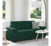 vidaXL Divano Divanetto Verde Scuro 180x77x82 cm in Velluto
