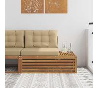 vidaXL Divano Esterno Finale 3 Pezzo Naturale e Beige 115 x 83 x 73 cm