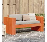 vidaXL Divano Giardino 2 Posti Marrone Cera 134x60x62 cm Massello Pino