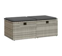vidaXL Divano Giardino 2pz con Cuscini Grigio Chiaro Polyrattan Acacia
