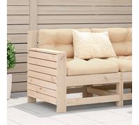vidaXL Divano Giardino Senza Braccioli con Cuscino Legno Massello Pino