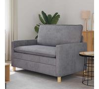 vidaXL Divano Grigio Chiaro 126 x 81 x 87,5 cm Poliestere