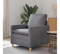 vidaXL Divano Grigio Chiaro 76 x 81 x 87,5 cm Poliestere