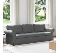 vidaXL Divano Grigio scuro 215 x 82 x 80 cm Tessuto