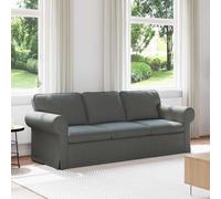 vidaXL Divano Grigio scuro 215 x 82 x 80 cm Tessuto