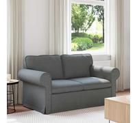 vidaXL Divano Grigio scuro 215 x 82 x 80 cm Tessuto