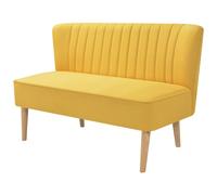 vidaXL Divano in Stoffa 117x55,5x77 cm Giallo