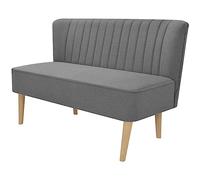 vidaXL Divano in Tessuto 117x55,5x77 cm Grigio Chiaro