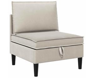 vidaXL Divano intermedio con deposito avena in velluto, divano ergonomico moderno, design rettangolare, ampio stoccaggio, mobili durevoli, sedili morbidi e confortevoli
