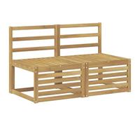 vidaXL Divano intermedio da esterno in legno di acacia massiccio, mobili da balcone, design modulare moderno, resistente alle intemperie, per un relax elegante all'aperto