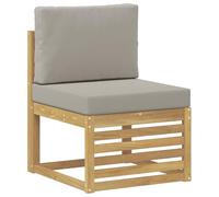 vidaXL Divano intermedio da esterno in legno di acacia solido bianco, mobili da balcone, design modulare moderno, resistente alle intemperie, per un relax elegante all'aperto