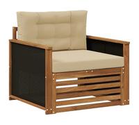 vidaXL Divano intermedio da esterno in legno di acacia solido naturale, set da balcone, divano rettangolare, mobile modulare moderno, resistente, lounge per patio e giardino, confortevole