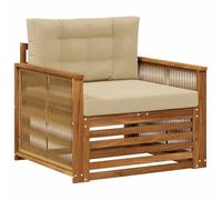 vidaXL Divano intermedio da esterno in legno di acacia solido naturale, set da balcone, divano rettangolare, mobile modulare moderno, resistente, lounge per patio e giardino, confortevole