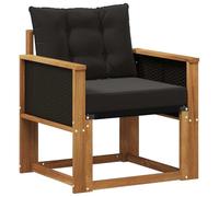 vidaXL Divano intermedio da esterno in legno di acacia solido naturale, set di divani per esterni, mobili sezionali, relax in patio, sedili durevoli, terrazza chic