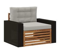 vidaXL Divano intermedio da esterno naturale, set da balcone, divano rettangolare, mobile modulare moderno, resistente, lounge per patio e giardino, confortevole