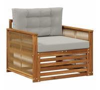 vidaXL Divano intermedio da esterno naturale, set da balcone, divano rettangolare, mobile modulare moderno, resistente, lounge per patio e giardino, confortevole