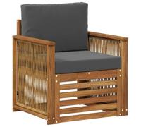 vidaXL Divano intermedio da esterno naturale, set di divani da esterno, componibile rettangolare moderno, mobili resistenti per giardino, terrazza e altro