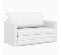 vidaXL Divano Letto a Pavimento 2-in-1 Bianco 124x71x78 cm Pelle Artificiale